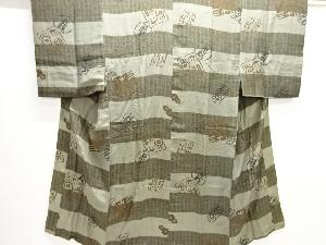 アンティーク　落款模様男物長襦袢